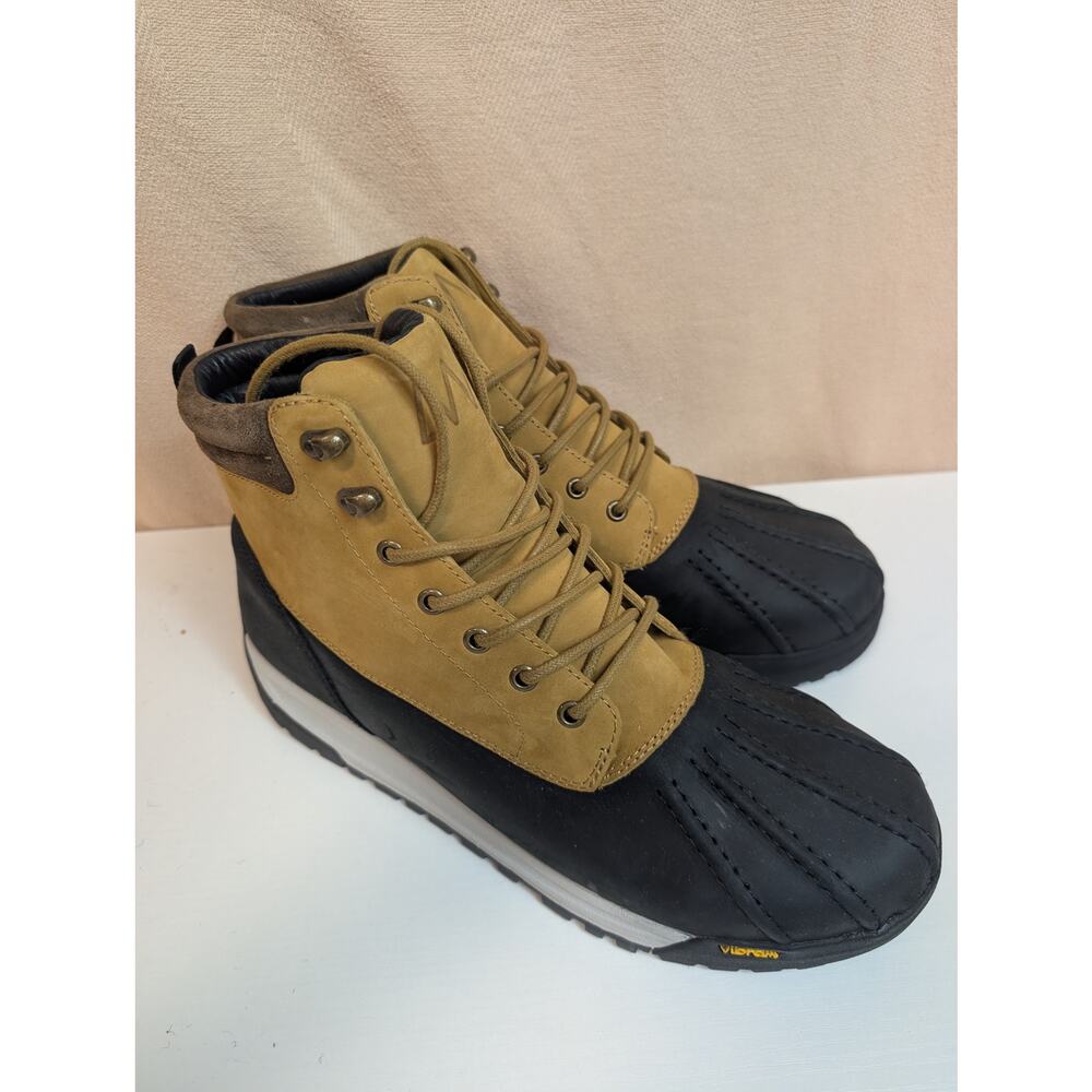 Huckberry All-Weather Waterproof Duckboot 11.5 Brown Leather & Rubber (1172) - Picture 8 of 10
